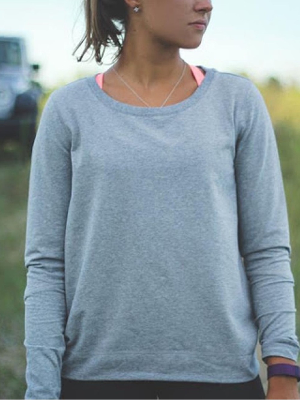 Lululemon Belle Long Sleeve Top Gray | Back Seam Detail